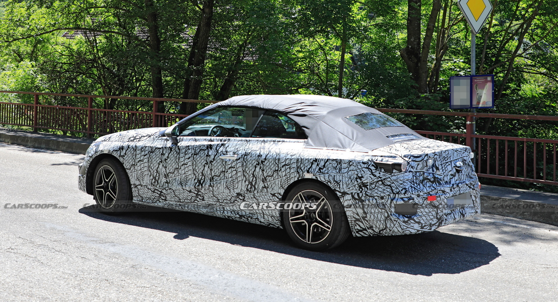 2023 Mercedes-Benz C-Class Cabrio Caught Cruising With Fake Tops In Spy Pictures