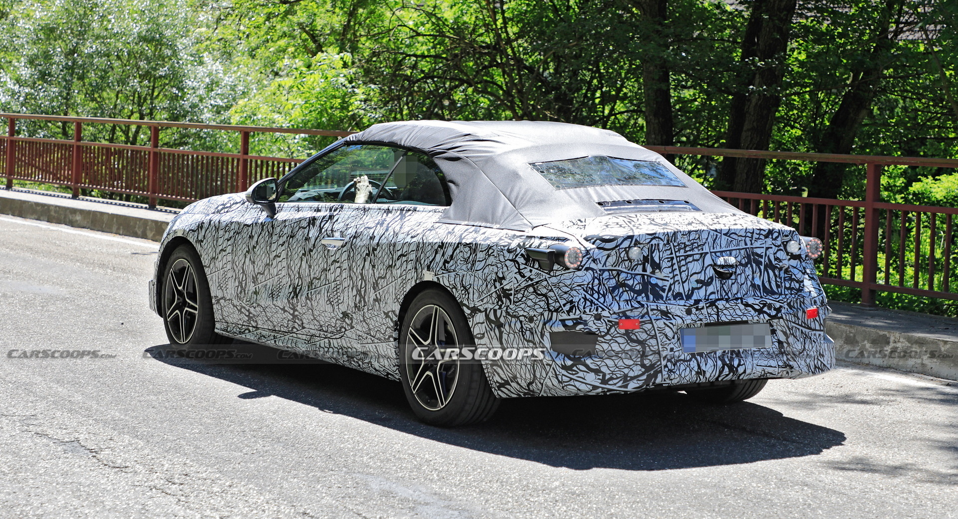 2023 Mercedes-Benz C-Class Cabrio Caught Cruising With Fake Tops In Spy Pictures