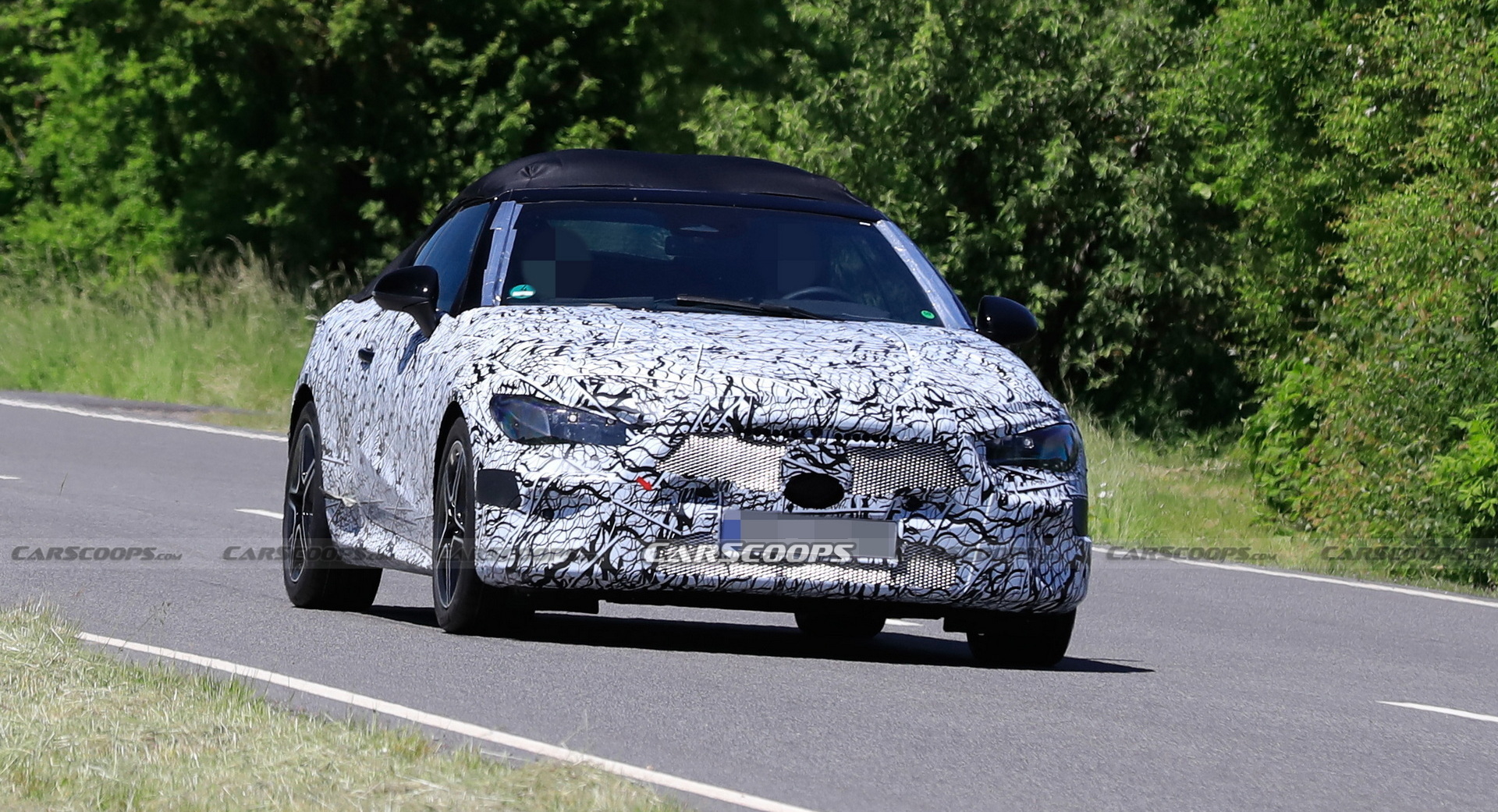 2023 Mercedes-Benz C-Class Cabrio Caught Cruising With Fake Tops In Spy Pictures