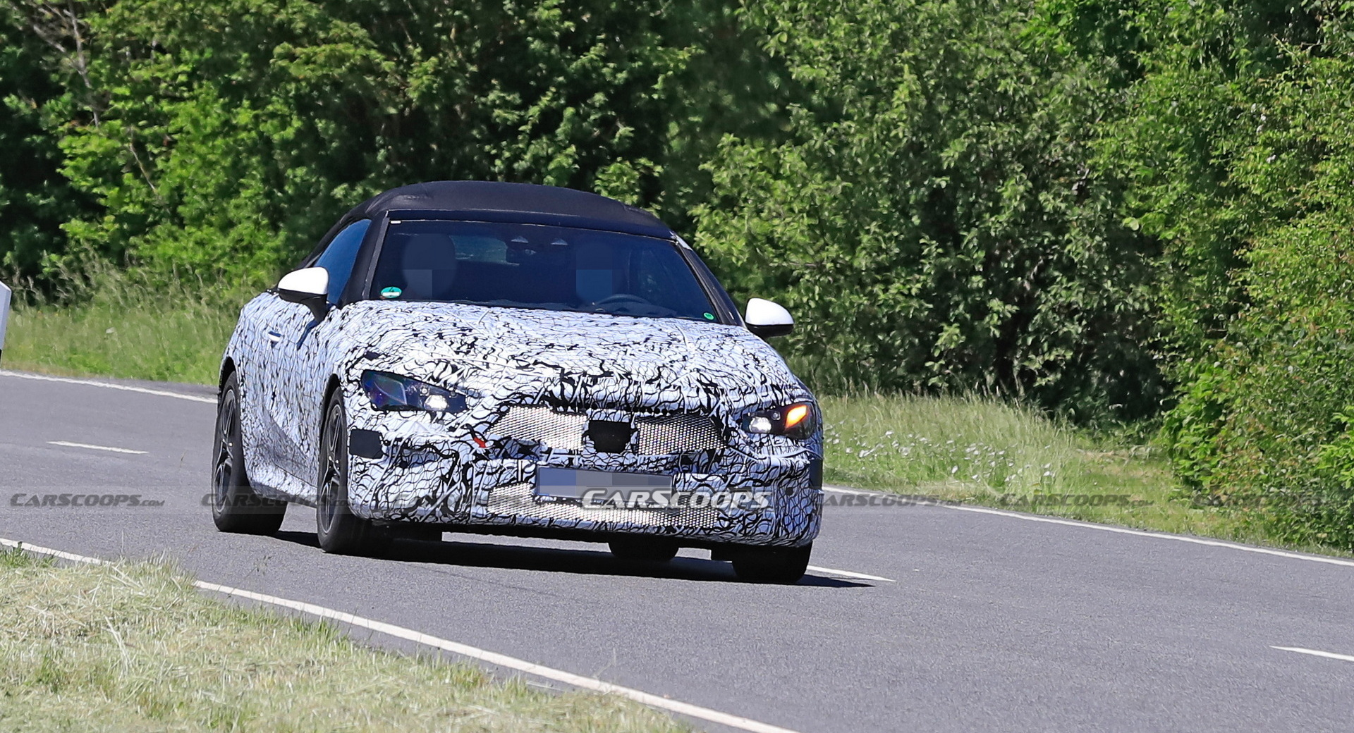 2023 Mercedes-Benz C-Class Cabrio Caught Cruising With Fake Tops In Spy Pictures