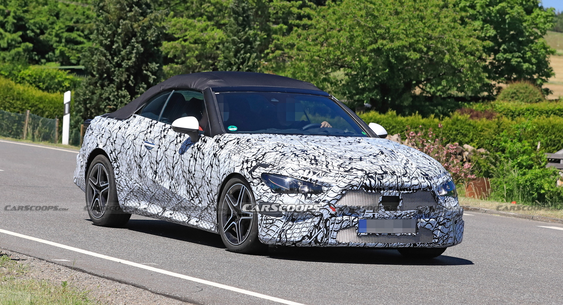 2023 Mercedes-Benz C-Class Cabrio Caught Cruising With Fake Tops In Spy Pictures