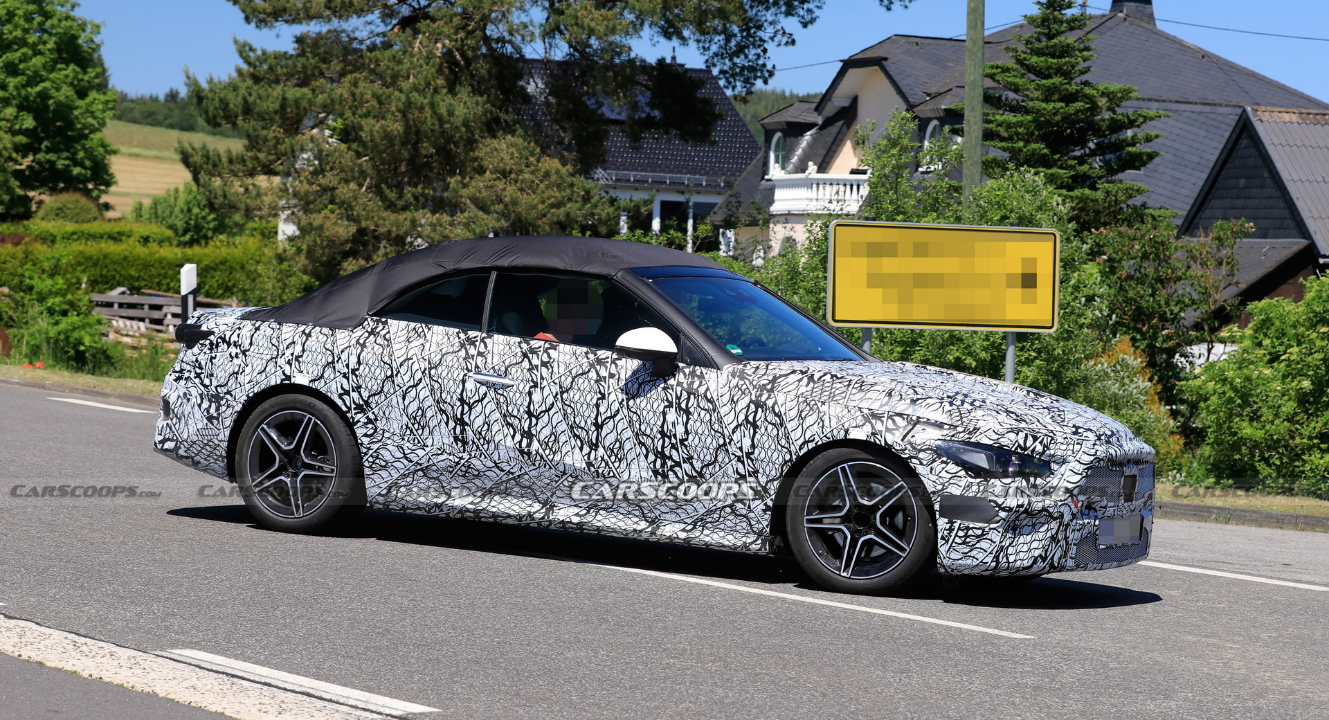 2023 Mercedes-Benz C-Class Cabrio Caught Cruising With Fake Tops In Spy Pictures