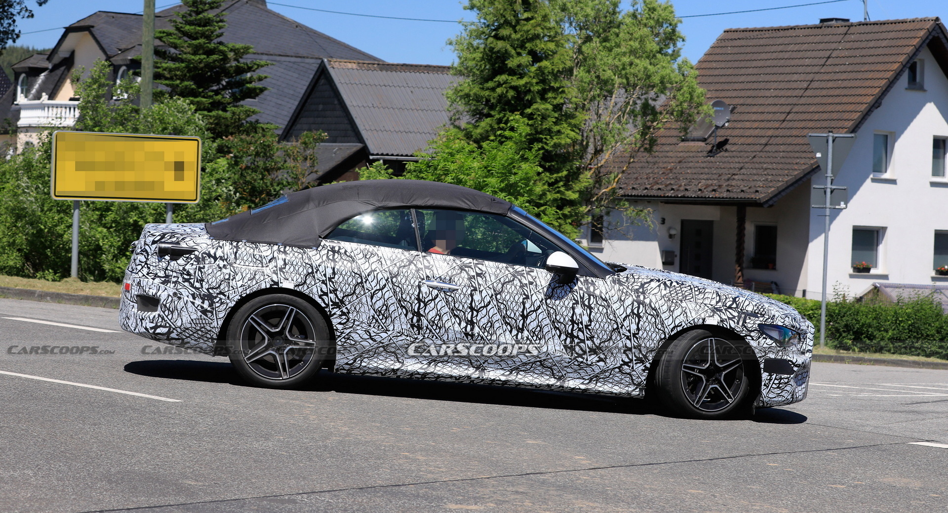 2023 Mercedes-Benz C-Class Cabrio Caught Cruising With Fake Tops In Spy Pictures