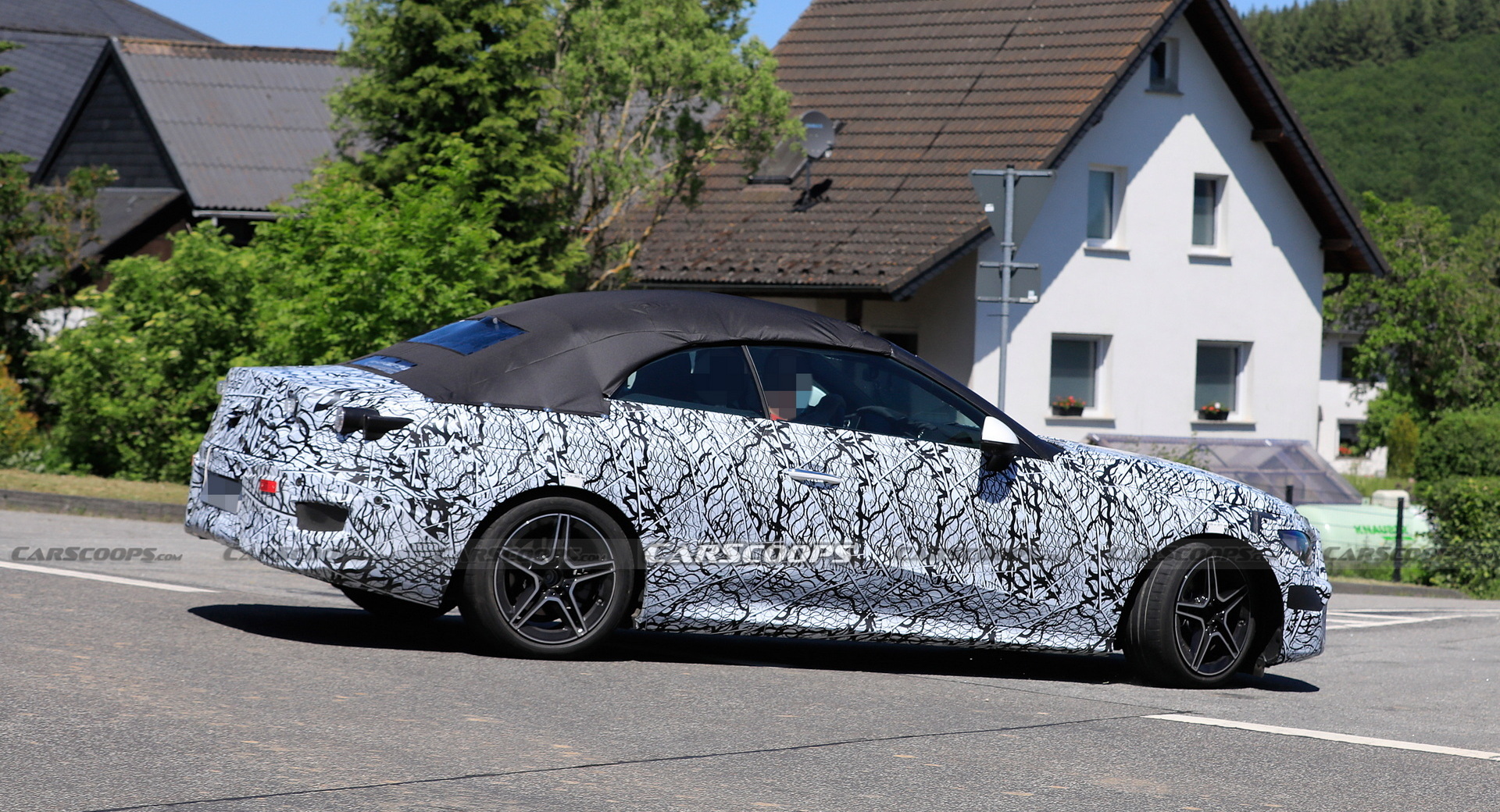 2023 Mercedes-Benz C-Class Cabrio Caught Cruising With Fake Tops In Spy Pictures
