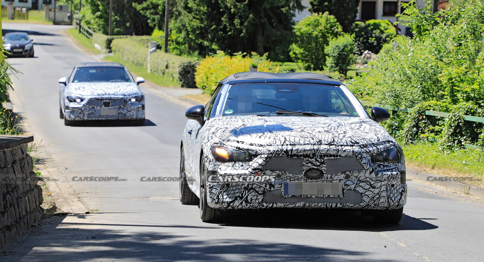 2023 Mercedes-Benz C-Class Cabrio Caught Cruising With Fake Tops In Spy Pictures
