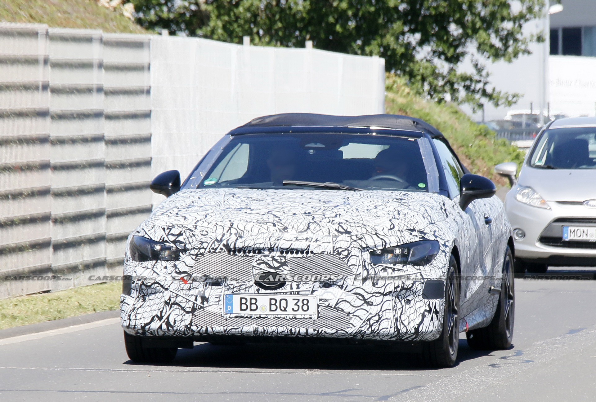 2023 Mercedes-Benz C-Class Cabrio Caught Cruising With Fake Tops In Spy Pictures