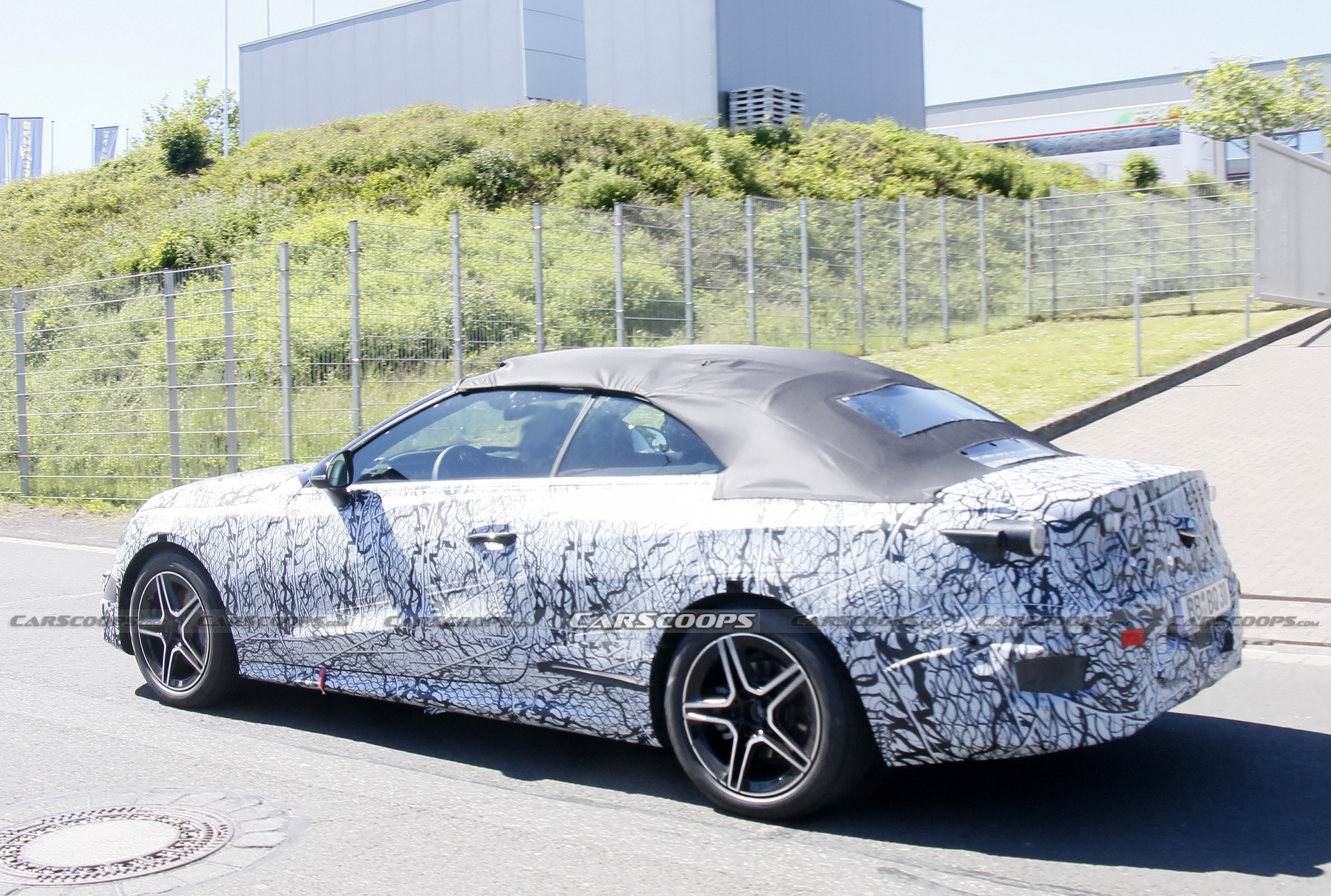 2023 Mercedes-Benz C-Class Cabrio Caught Cruising With Fake Tops In Spy Pictures