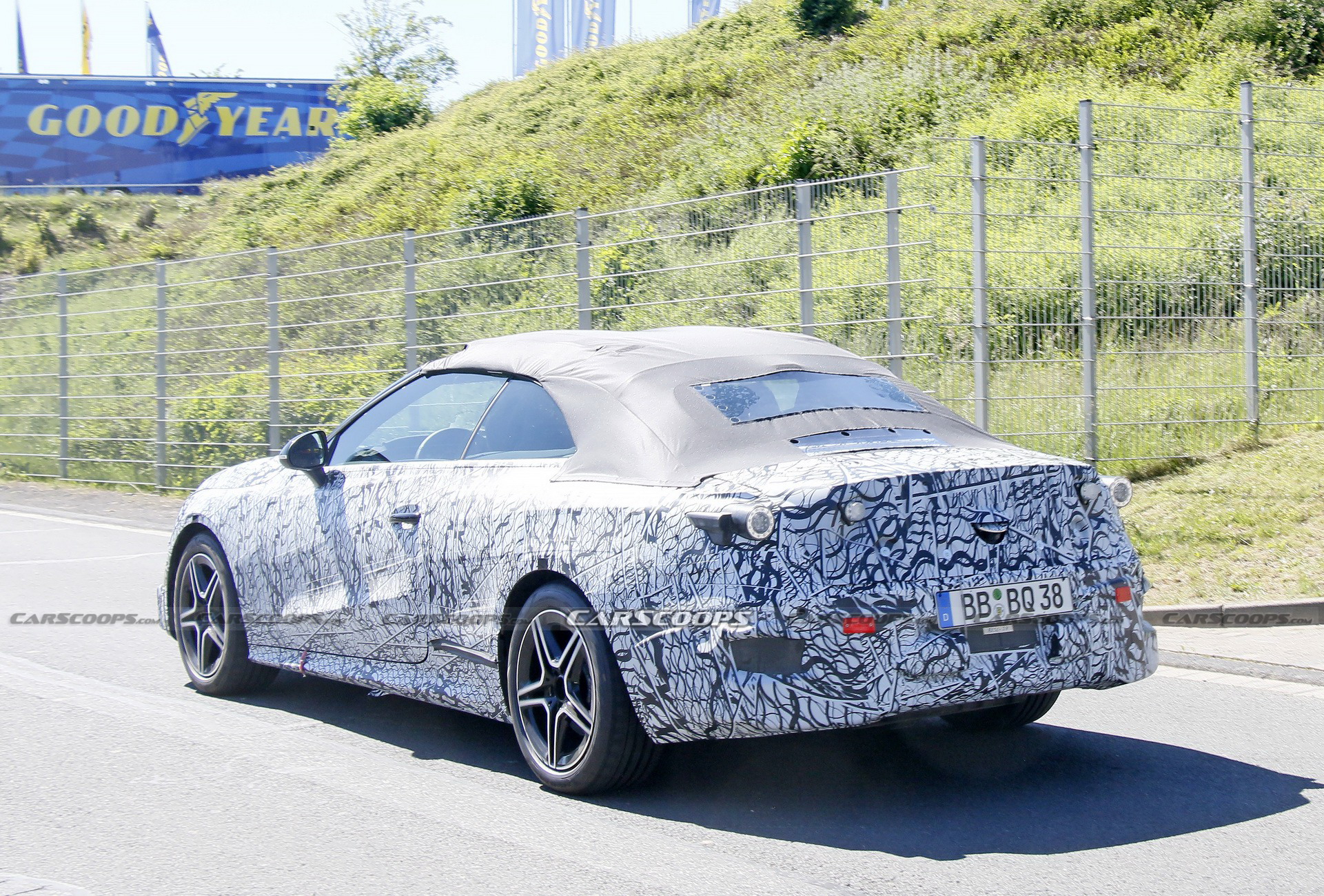 2023 Mercedes-Benz C-Class Cabrio Caught Cruising With Fake Tops In Spy Pictures