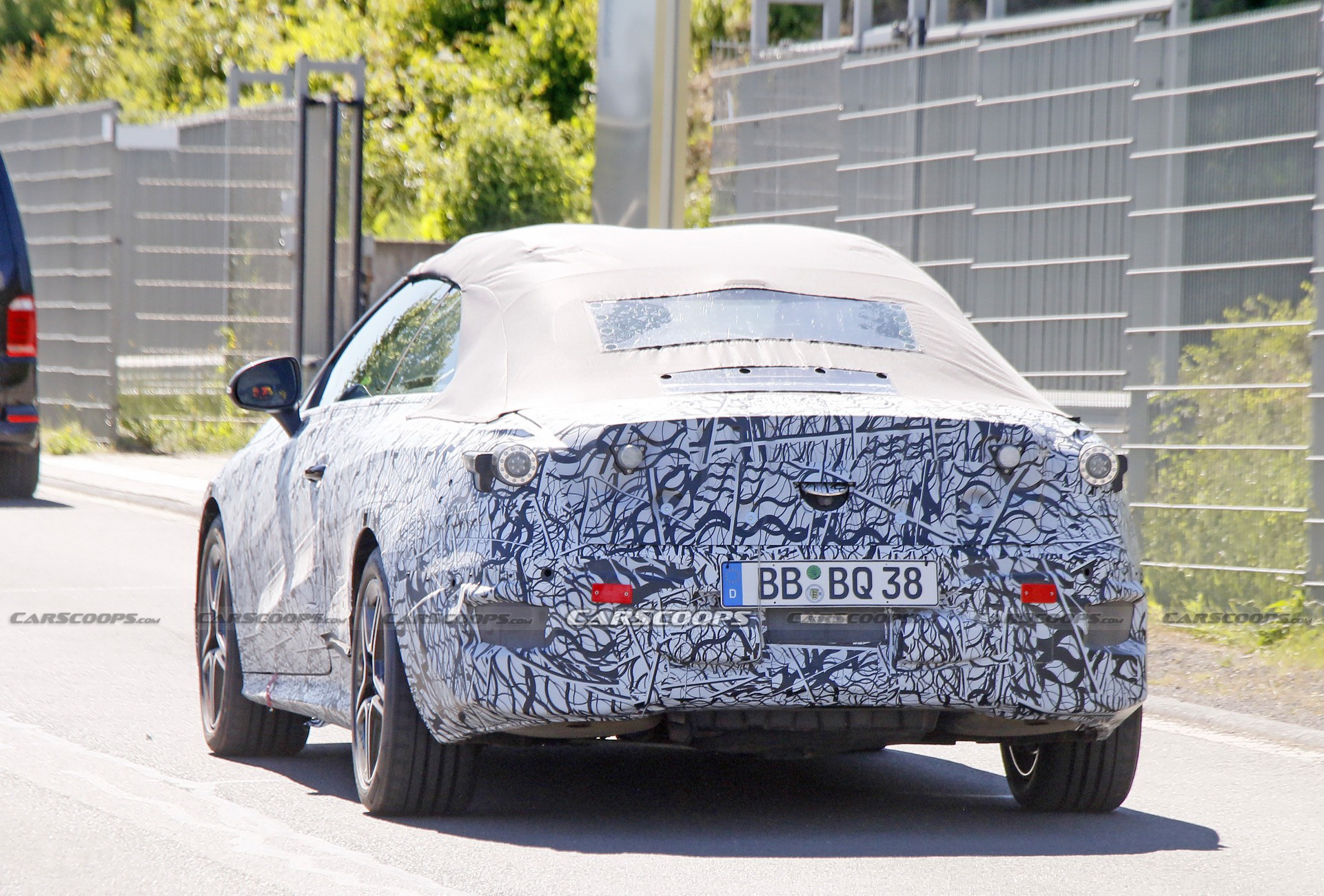 2023 Mercedes-Benz C-Class Cabrio Caught Cruising With Fake Tops In Spy Pictures