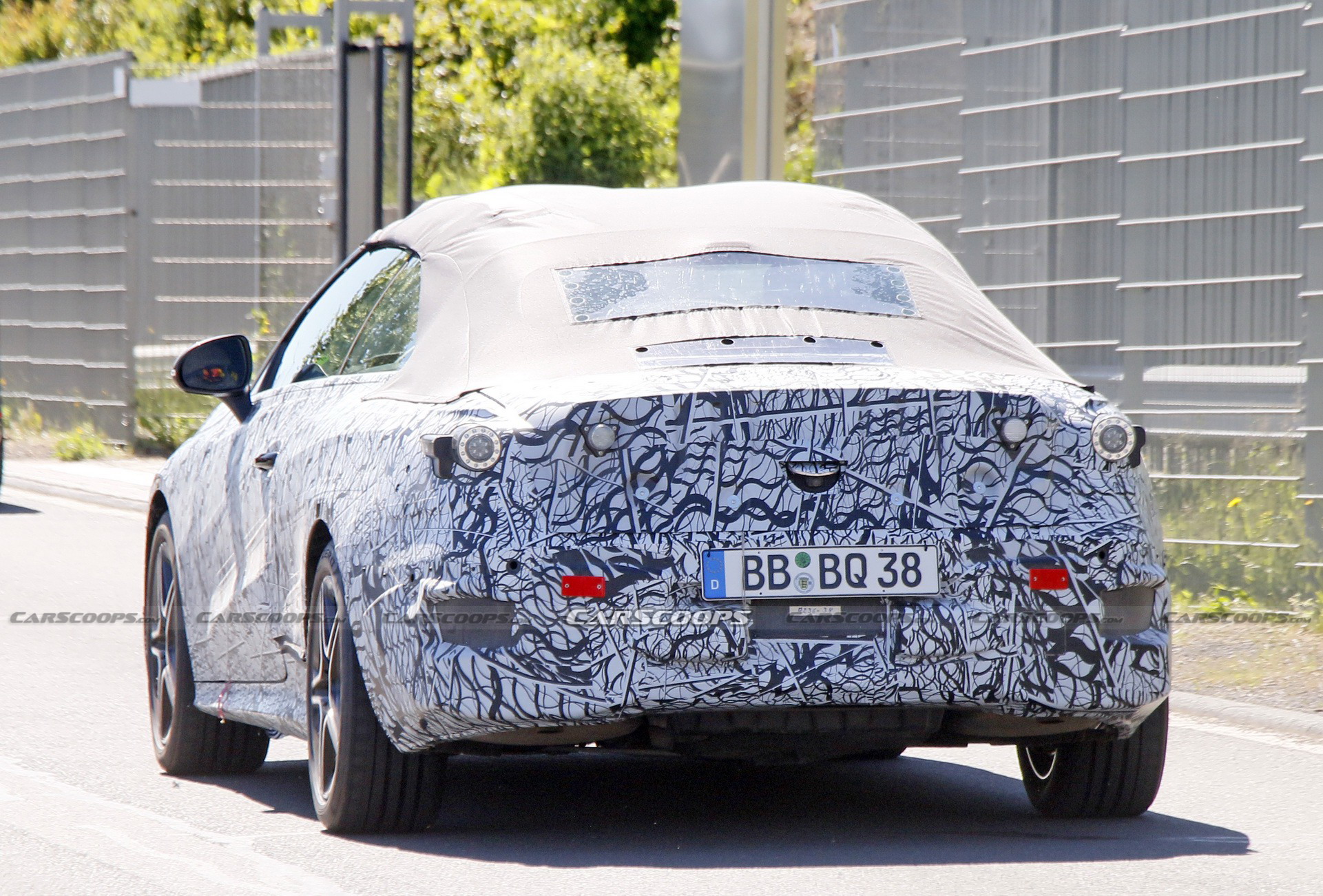 2023 Mercedes-Benz C-Class Cabrio Caught Cruising With Fake Tops In Spy Pictures