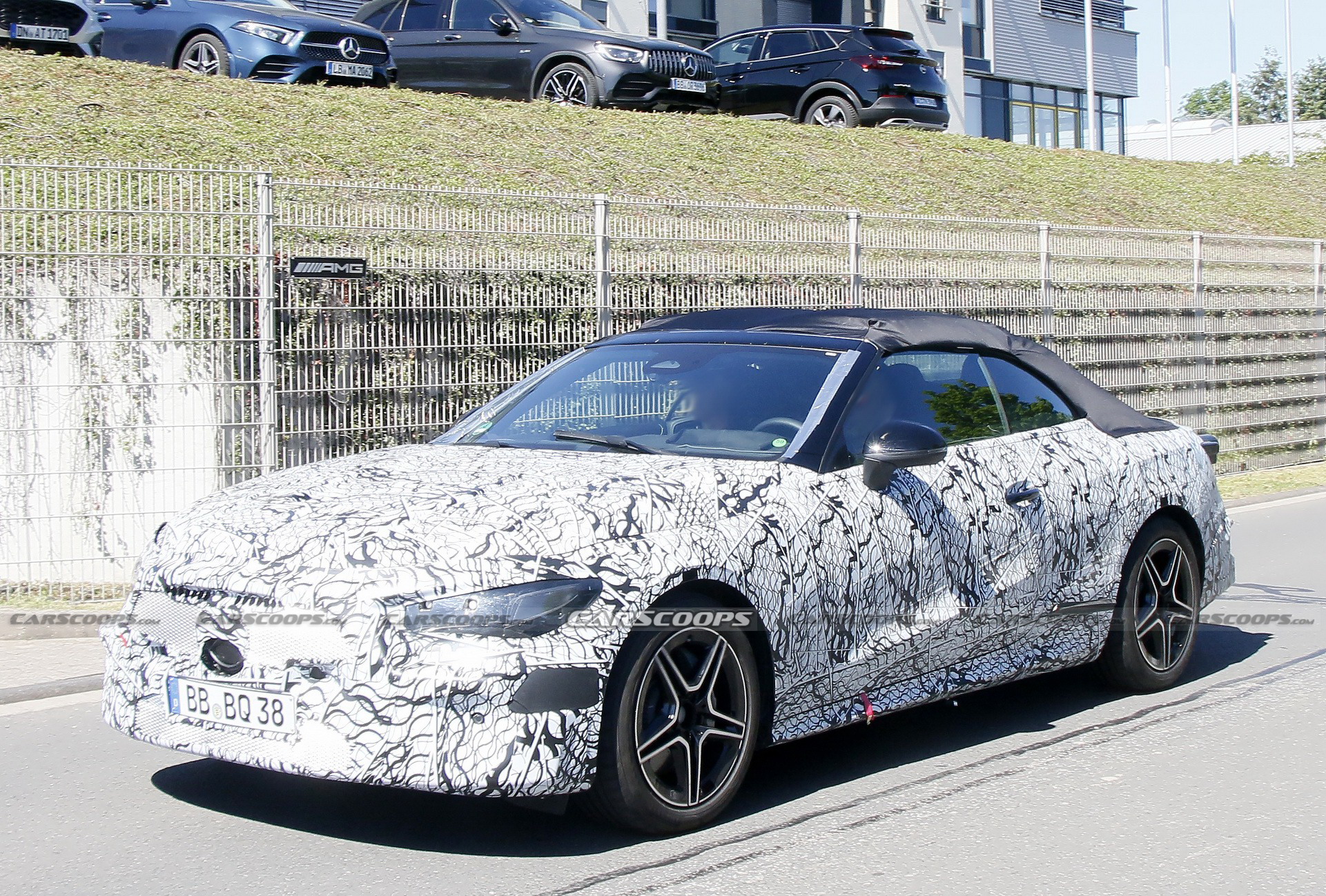 2023 Mercedes-Benz C-Class Cabrio Caught Cruising With Fake Tops In Spy Pictures