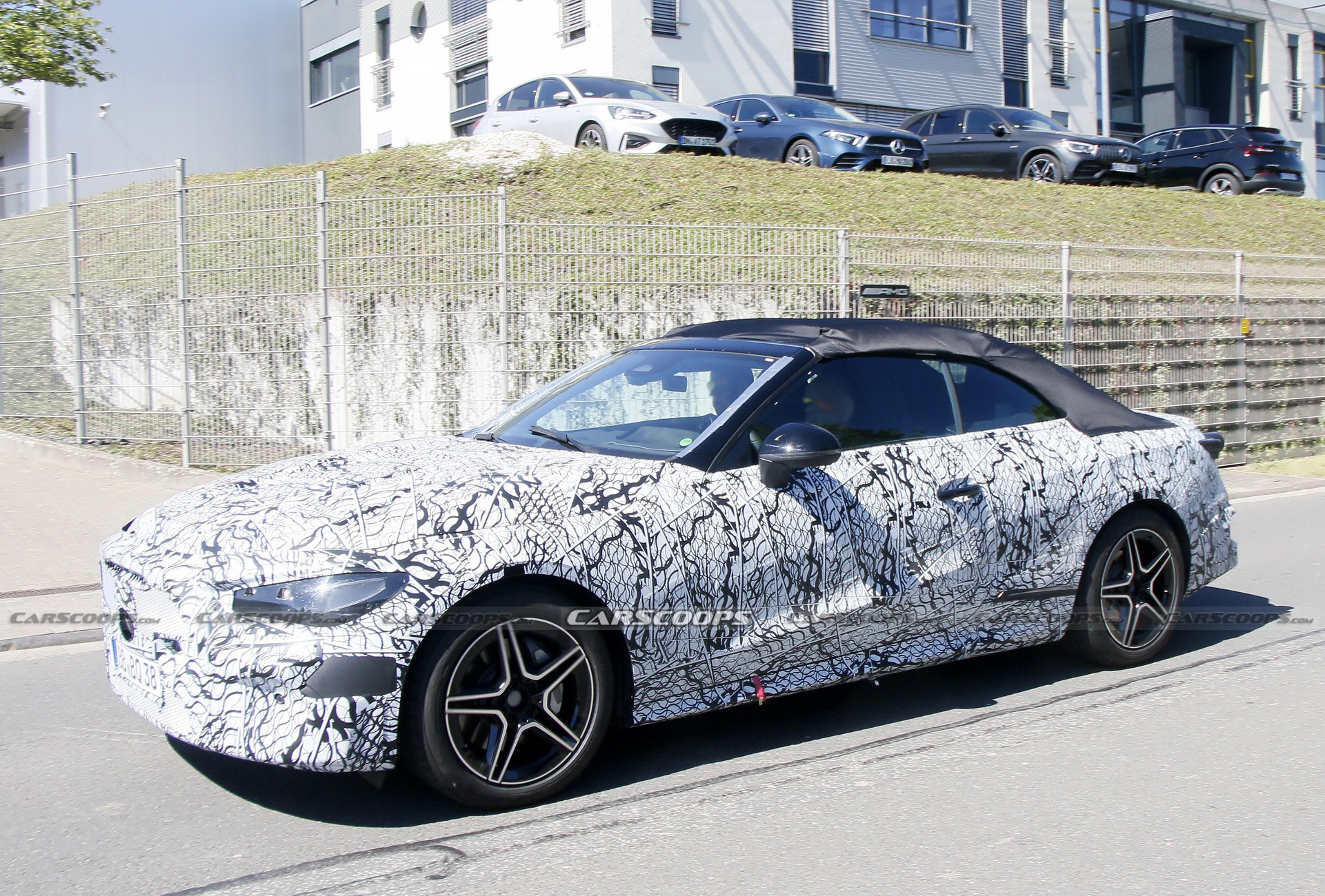 2023 Mercedes-Benz C-Class Cabrio Caught Cruising With Fake Tops In Spy Pictures