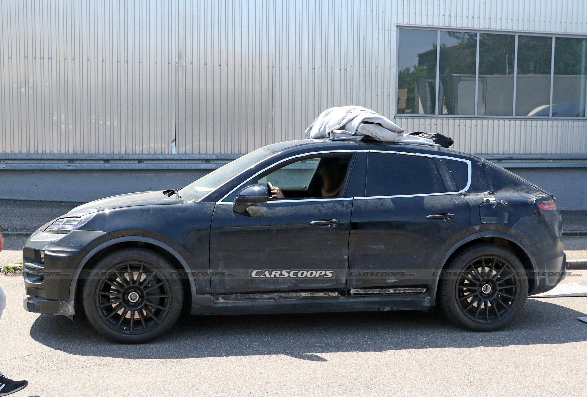 Fully Electric 2023 Porsche Macan Spied Showing Its Sexy Roofline And Digital Dashboard