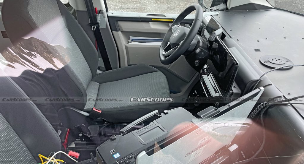  First Look Inside VW’s ID.BUZZ Interior As Test Mule Shows Up In The Alps