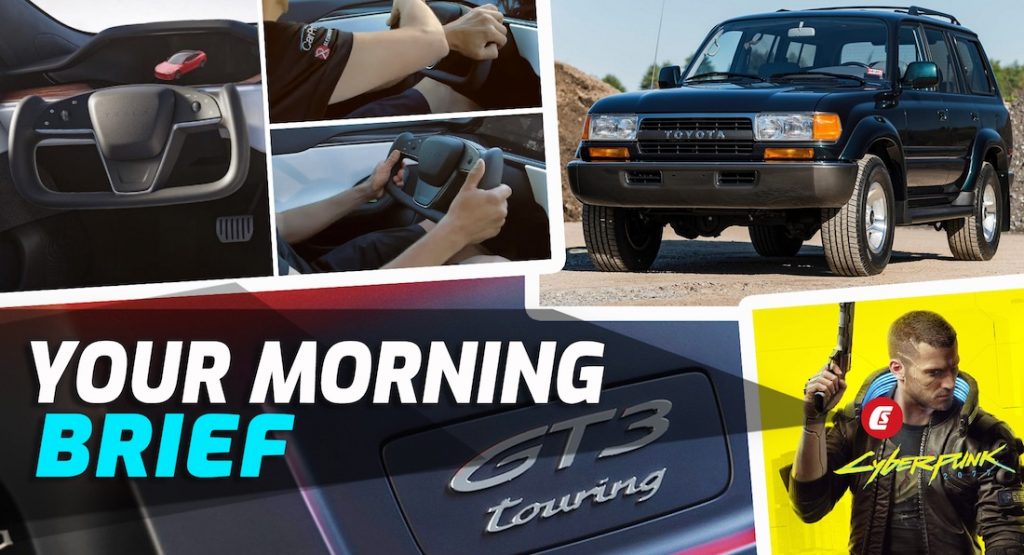 2022 Porsche 911 GT3 Touring, Ferrari V6 Hybrid, 1994 Land Cruiser Sells for $136k, Tesla Yoke Tested: Your Morning Brief
