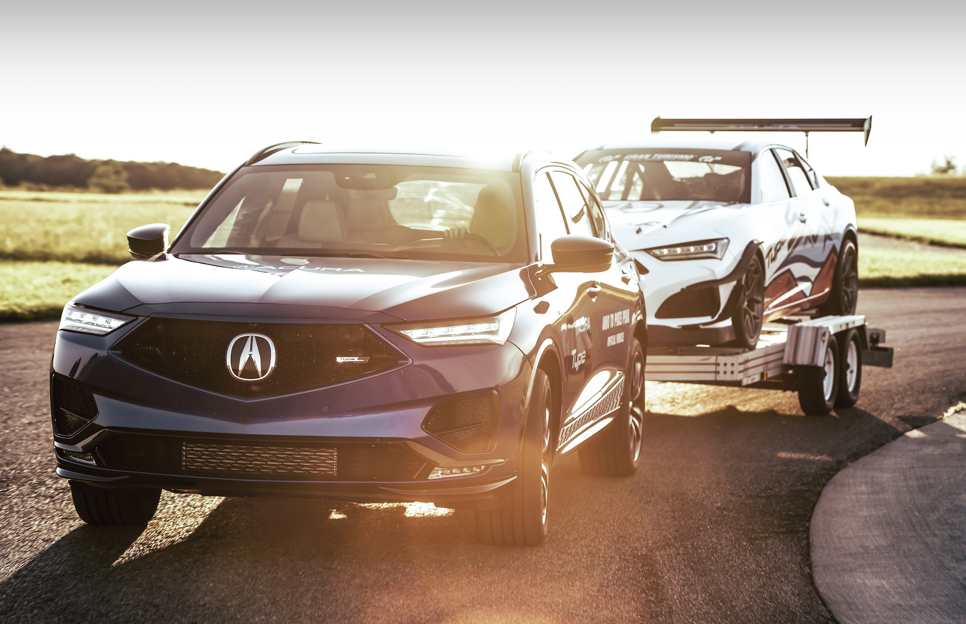Acura’s New 2022 MDX Type S Is Towing A TLX Racecar From Ohio To Pikes Peak