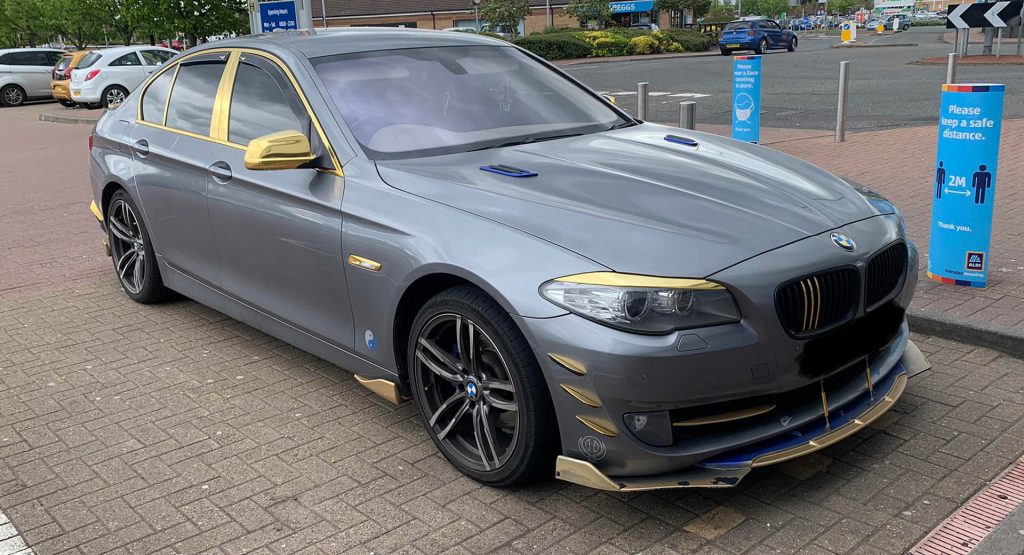  Gold Accents Make This BMW 5-Series Look Tacky