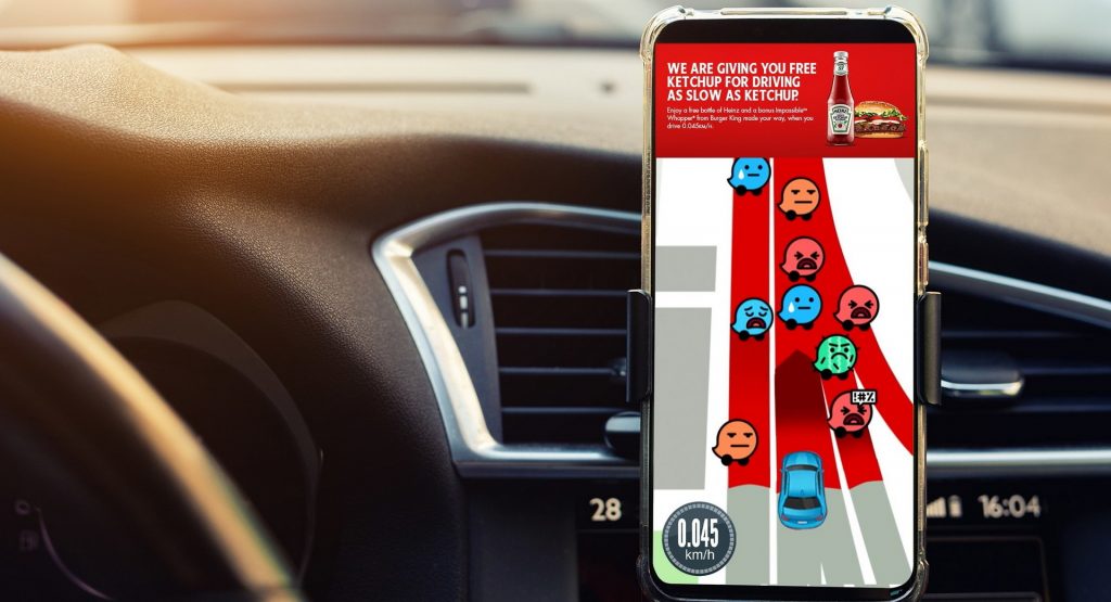  Canadians Driving At The Speed Of Ketchup At 0.027 MPH Will Be Rewarded With A Free Meatless Burger