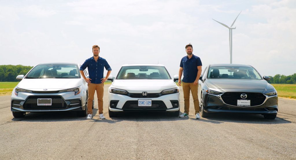  The 2022 Honda Civic Is Quicker Than The Mazda3 And Toyota Corolla