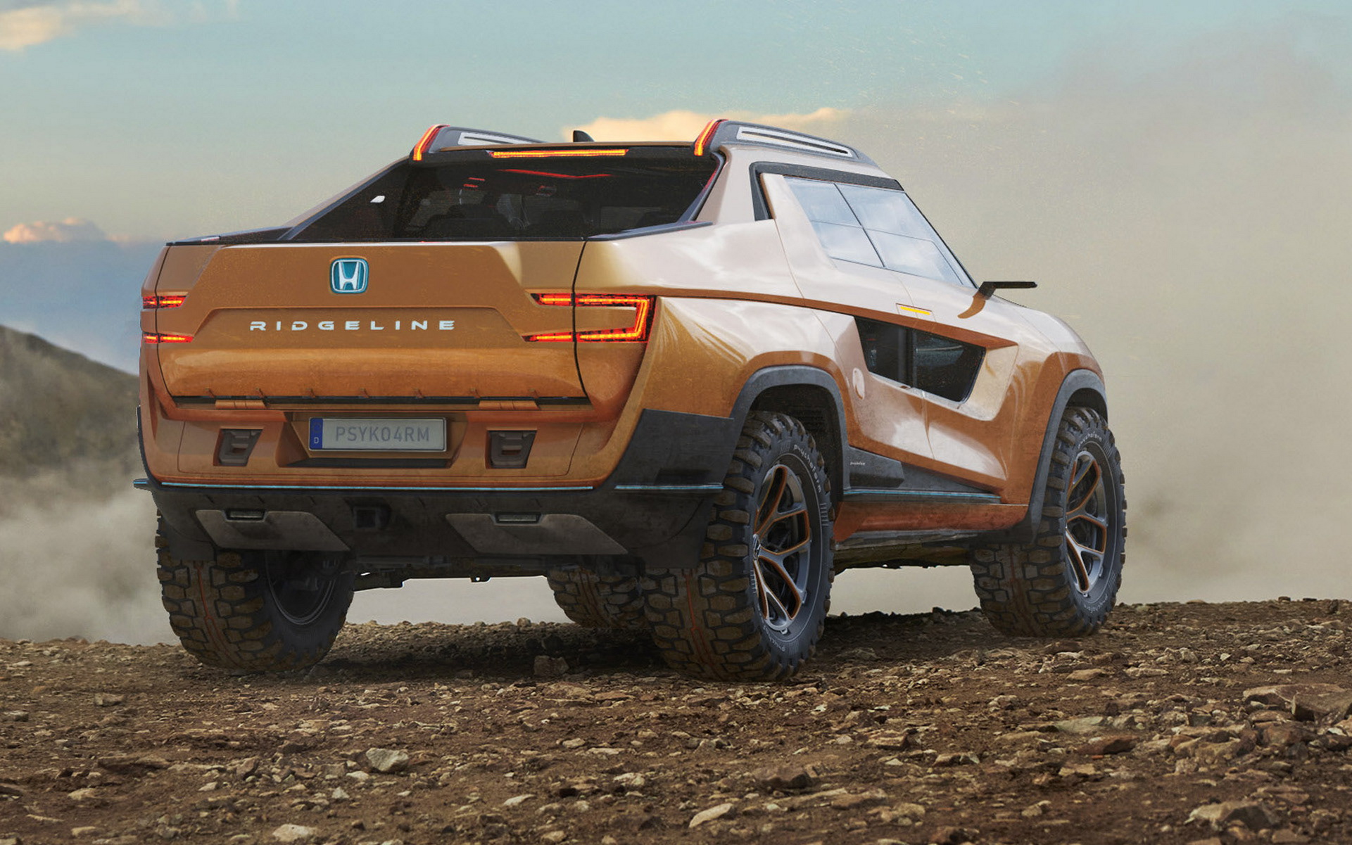 Designer Creates A Honda Ridgeline Electric Pickup For The Future