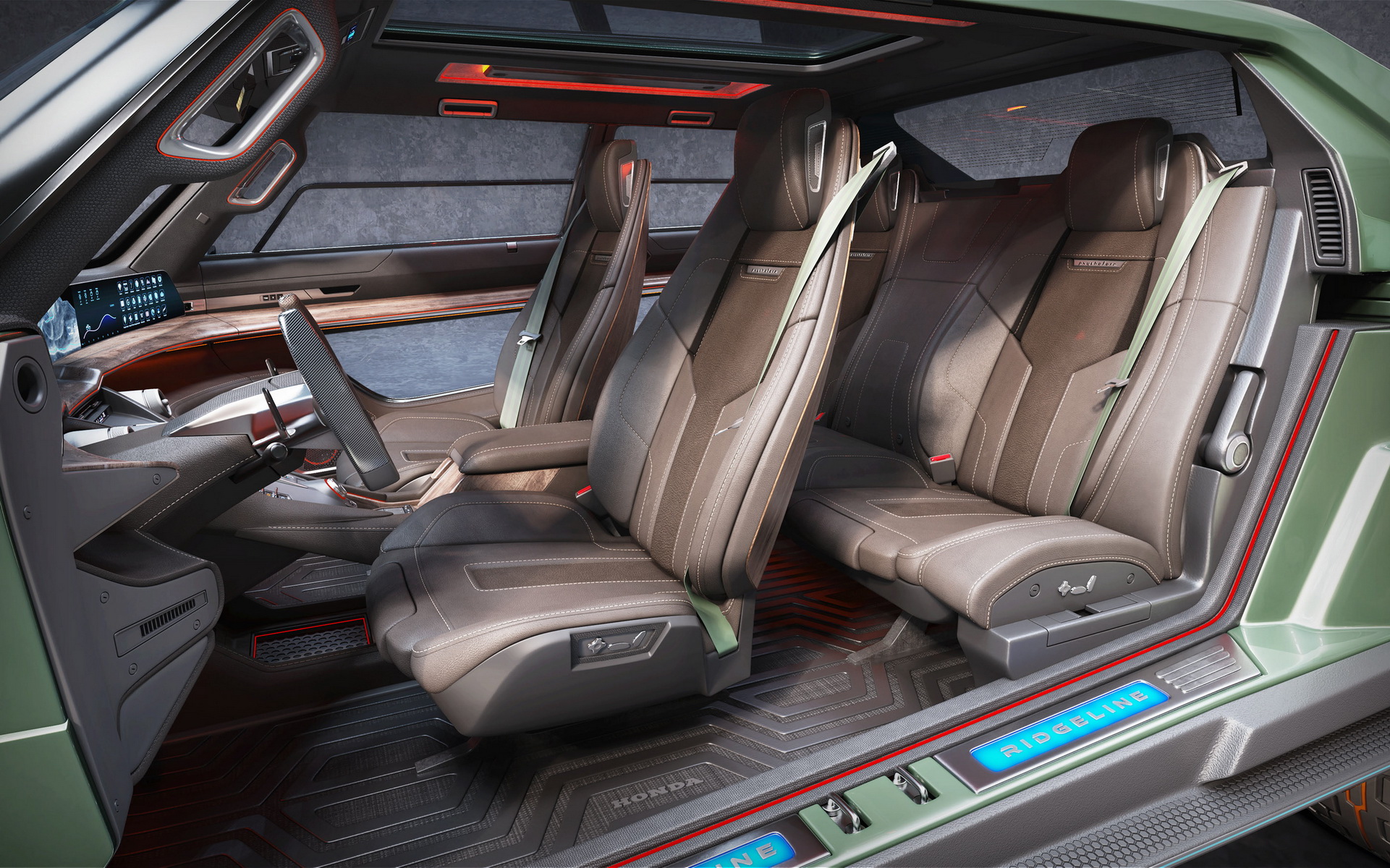 Designer Creates A Honda Ridgeline Electric Pickup For The Future