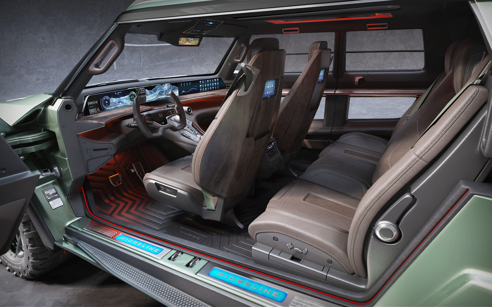 Designer Creates A Honda Ridgeline Electric Pickup For The Future