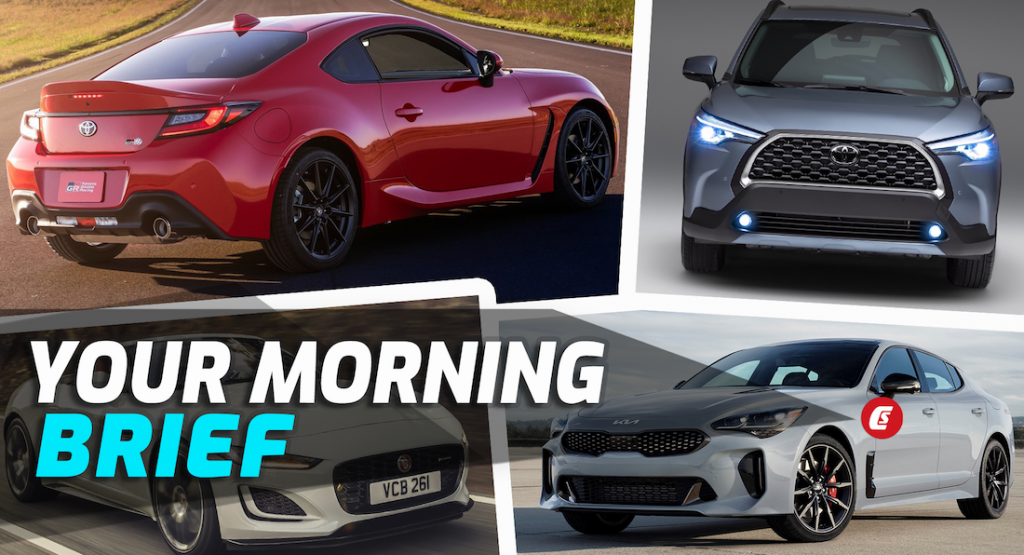 2022 Kia Stinger Scorpion, Toyota Corolla Cross And GR 86, Gran Turismo 7 Coming to PS4, Jaguar’s F-type Now V8-Only: Your Morning Brief