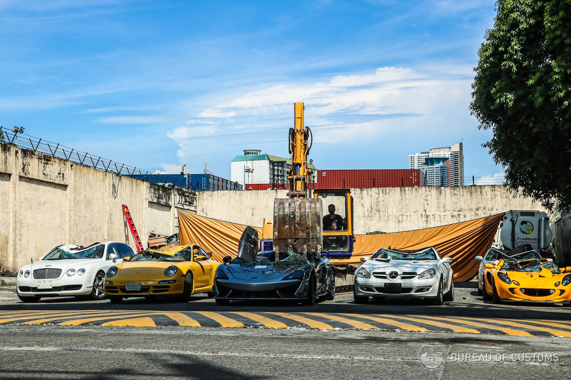 Philippines Just Wants To See The World’s Luxury And Exotic Cars Crushed To The Ground With A Bulldozer