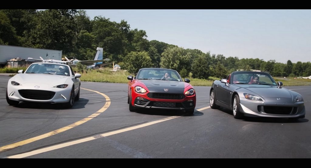 Can A 15-Year-Old Honda S2000 Keep Up With The Mazda MX-5 And The Fiat 124 Abarth Spider?