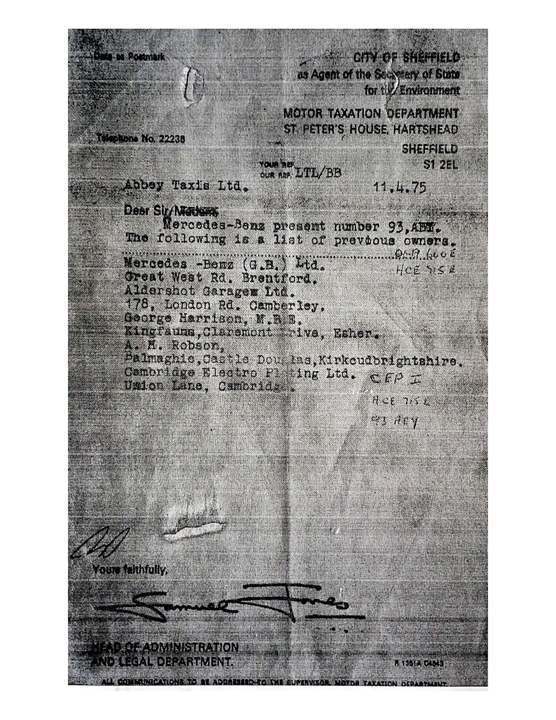 Mind Set On You: Mercedes 600 Once Owned By George Harrison To Go Under The Hammer