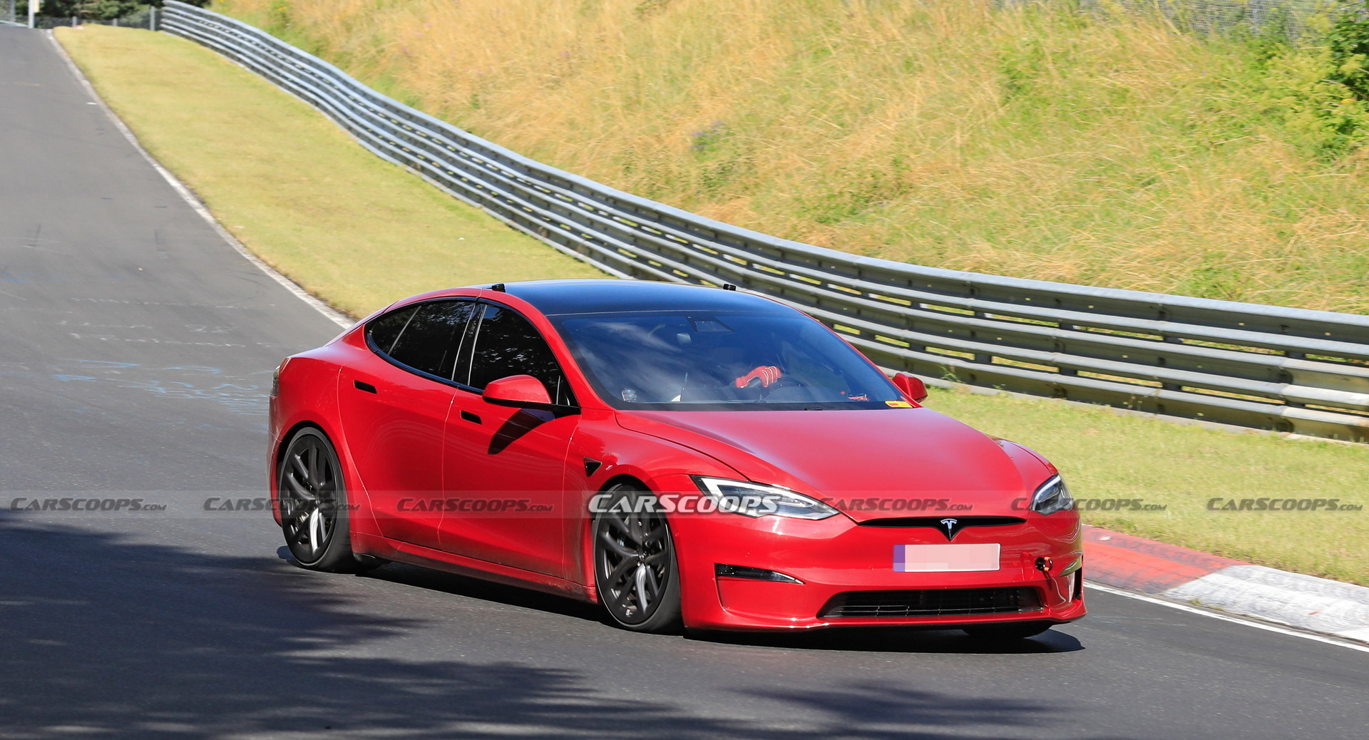 Tesla Model S Plaid Caught Testing On The ‘Ring With Two Different Steering Wheels