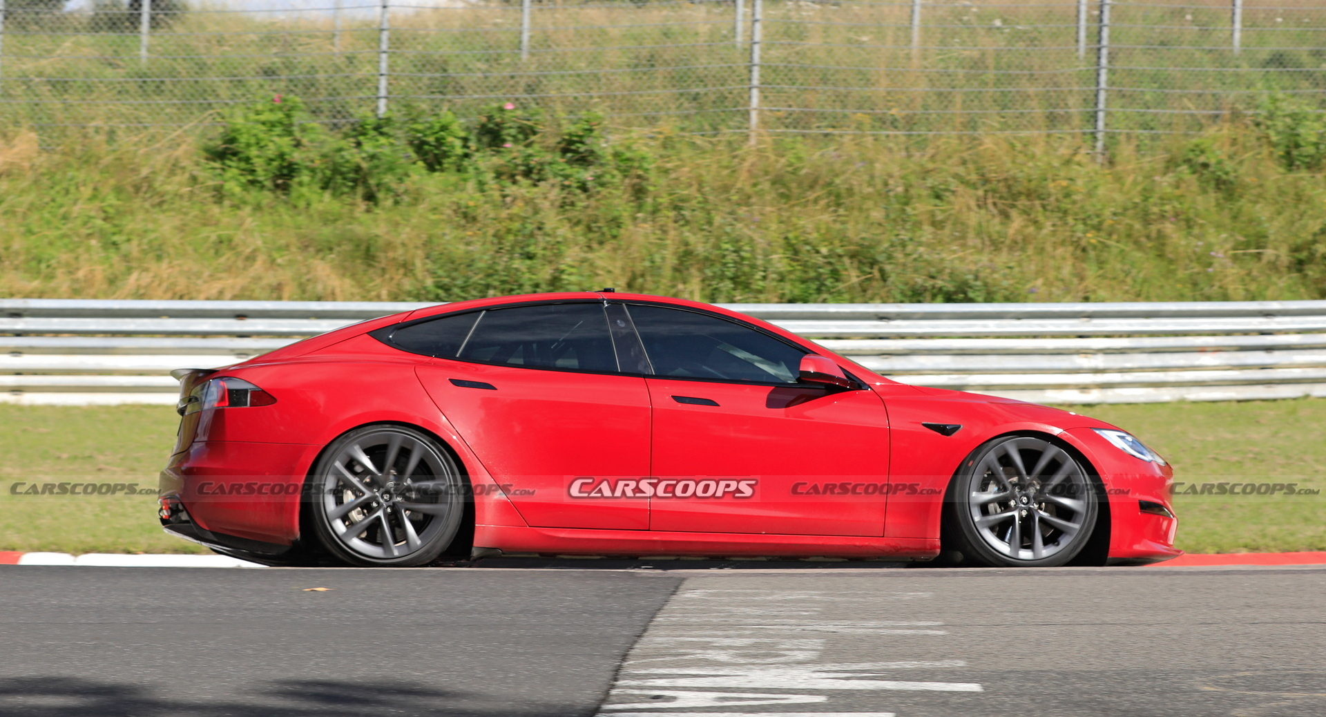 Tesla Model S Plaid Caught Testing On The ‘Ring With Two Different Steering Wheels