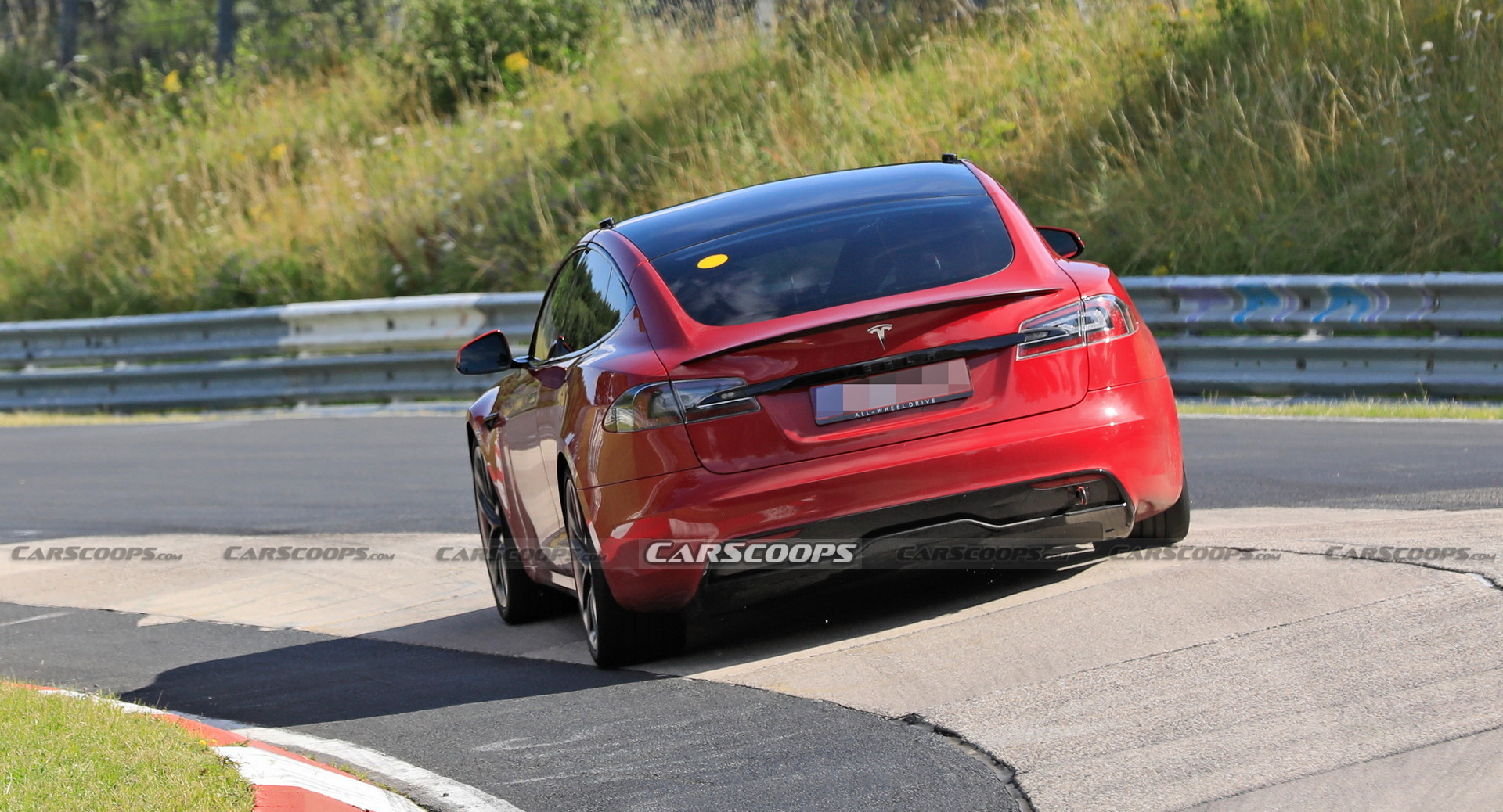 Tesla Model S Plaid Caught Testing On The ‘Ring With Two Different Steering Wheels