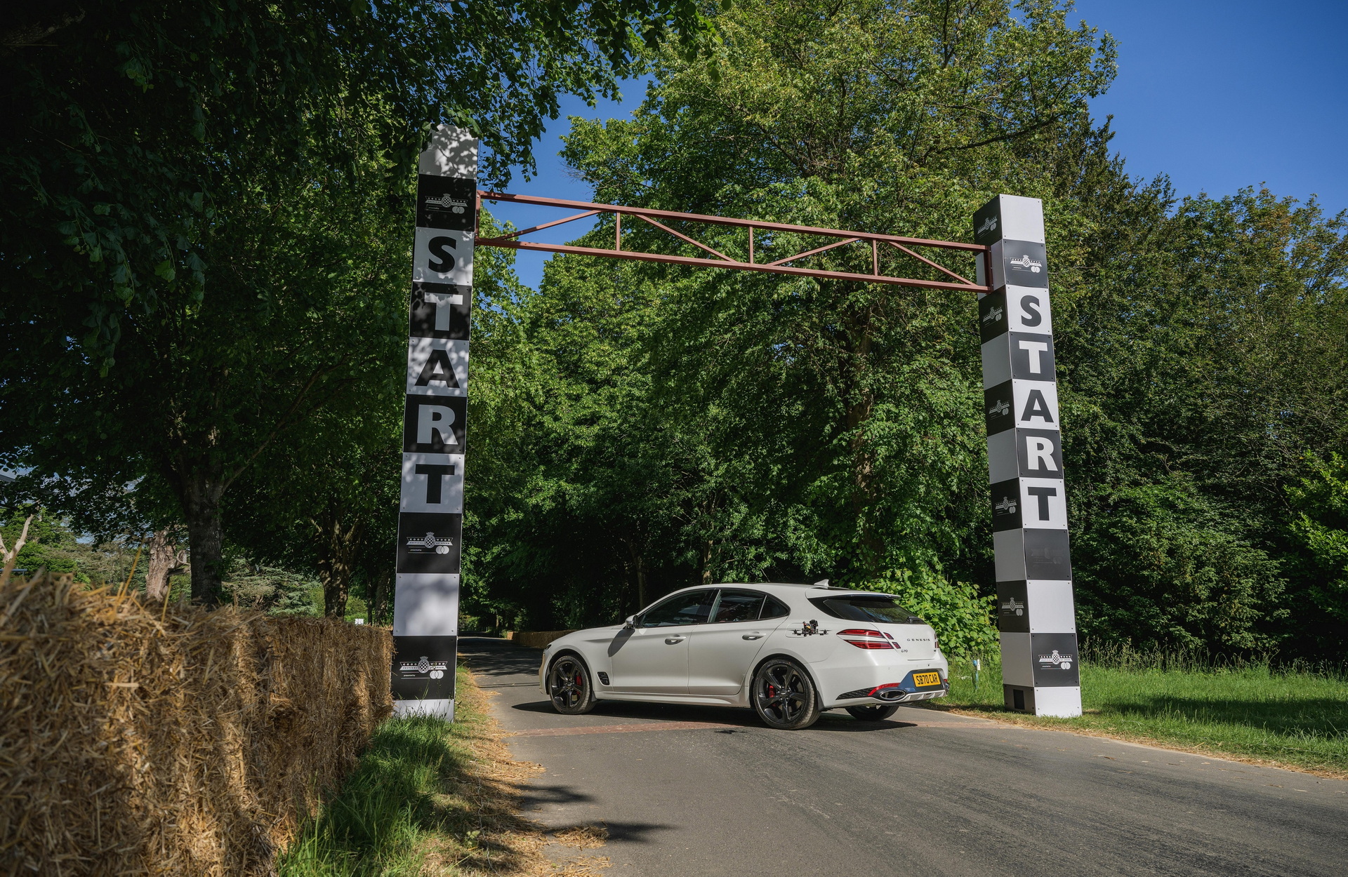 Genesis G70 Shooting Brake Flies Up The Goodwood Hillclimb Chased By A Drone