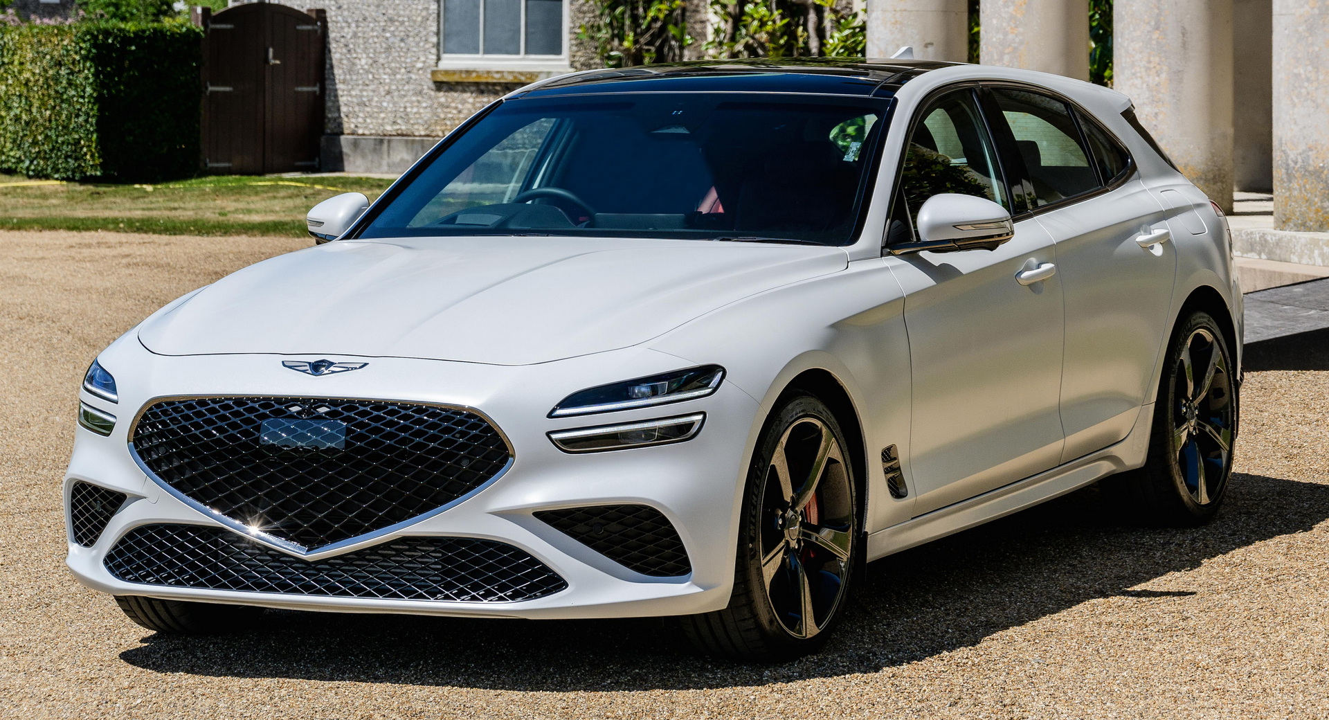 Genesis G70 Shooting Brake Flies Up The Goodwood Hillclimb Chased By A Drone