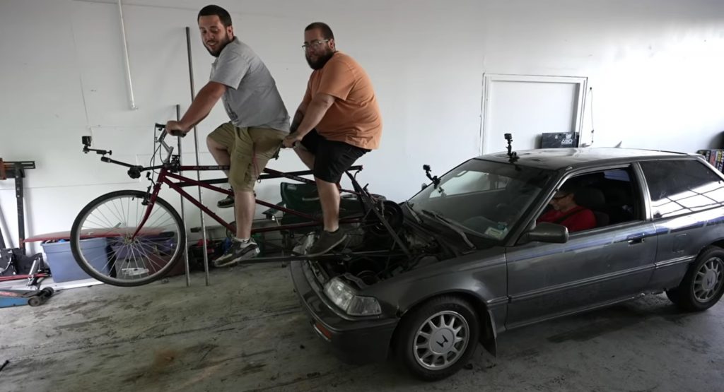  The World’s Greenest Honda Civic Is Powered By A Tandem Bicycle