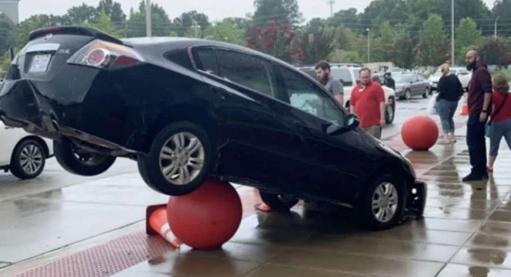  Forget Trail Rated, This Nissan Altima Climbed A Target Ball