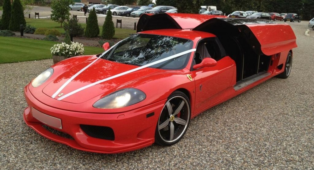  Would You Pay $200k For A Stretched Ferrari 360 Limo With Gullwing Doors And 8 Bucket Seats?