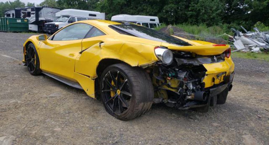  Salvage-Titled Ferrari 488 Pista Has Already Attracted Bids Of A Quarter Of A Million