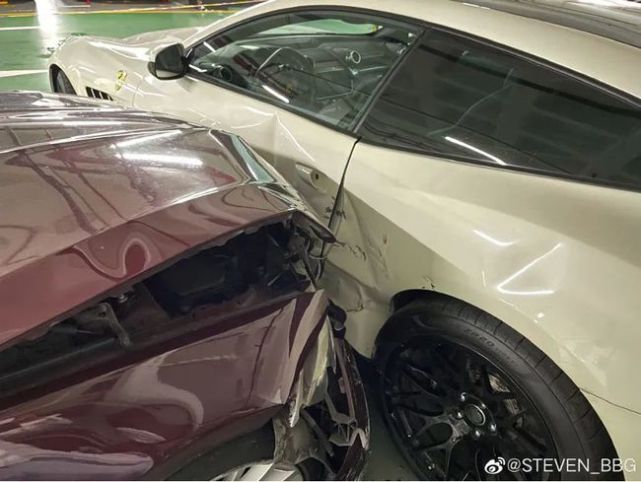 Wife Quarrels With Husband, Rams BMW Into Ferrari GTC4Lusso, Porsche 918 And Mercedes