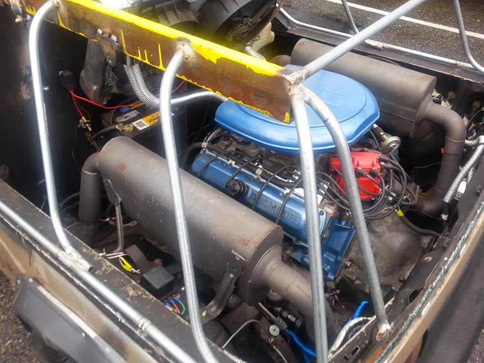 Chopped 1980s Honda Civic Gets A Mid-Engined Transplant With An Oldsmobile V8