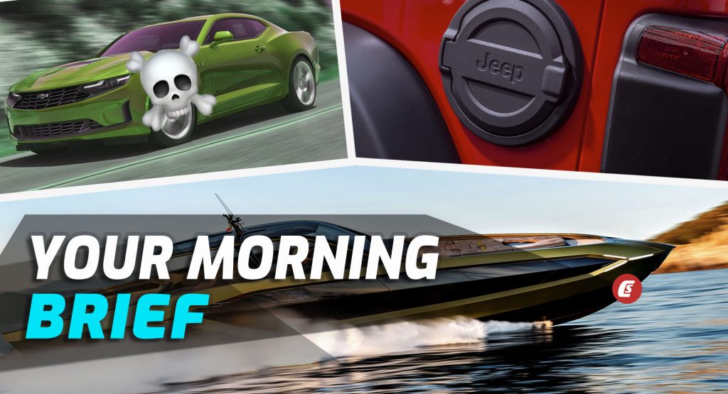 Camaro May Turn Into An EV Sedan, Jeep’s Electric Baby Model Rumors, Lamborghini Launches Yacht, And Man Fails To Walk On Water: Your Morning Brief