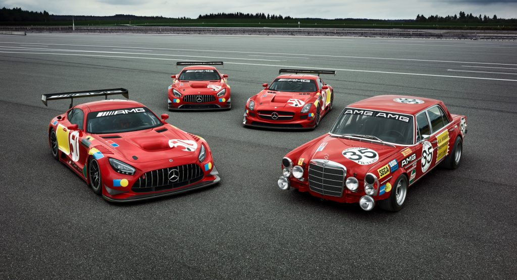  Mercedes-AMG Celebrates 50th Anniversary Of 300 SEL 6.8 Spa Win With Three Unique Racecars