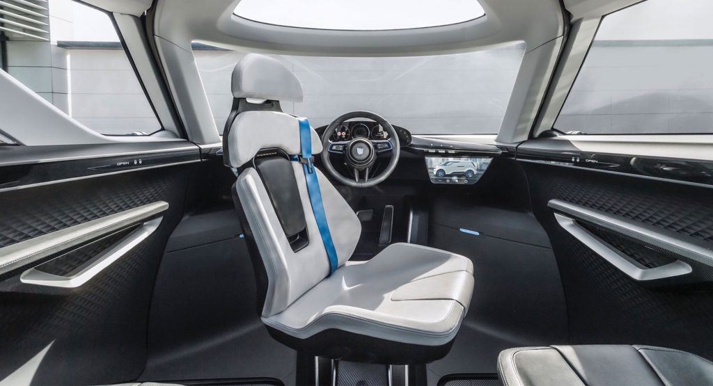 Porsche Vision Renndienst Interior Revealed With Center Driver’s Seat, Lounge-Like Third-Row