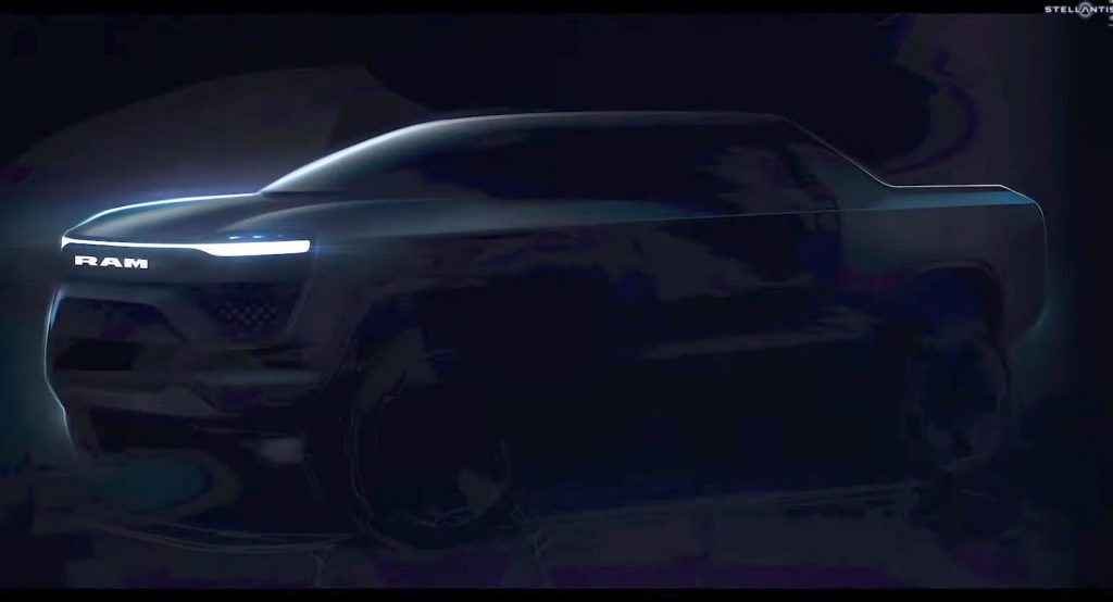  RAM Teases New Futuristic Electric Pickup Truck Coming For Ford’s F-150 Lightning