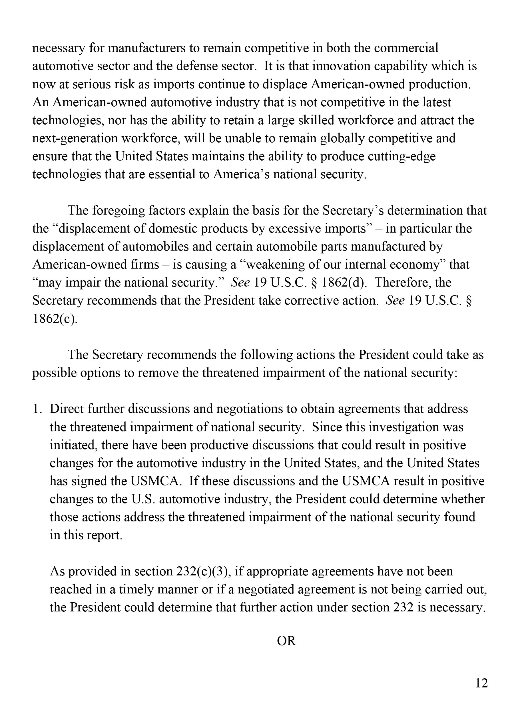 Trump’s Confidential Report On Foreign Car Threat Released By U.S., Read It In Full Here