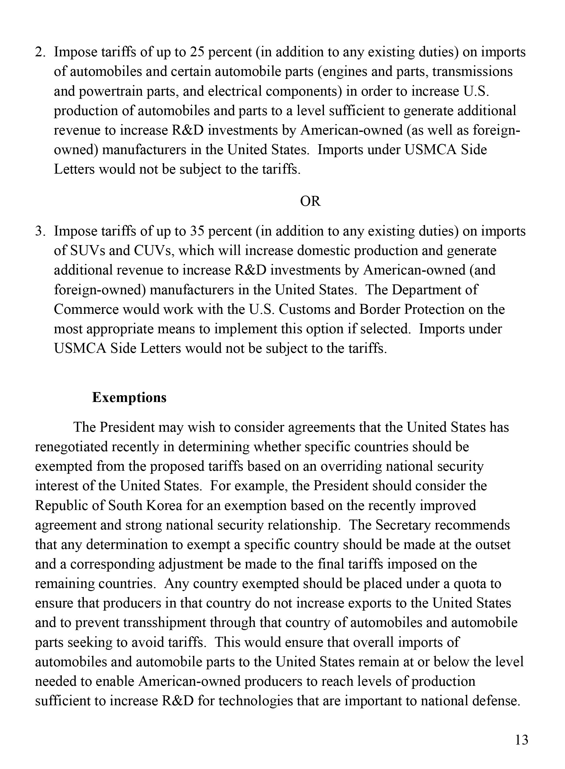 Trump’s Confidential Report On Foreign Car Threat Released By U.S., Read It In Full Here
