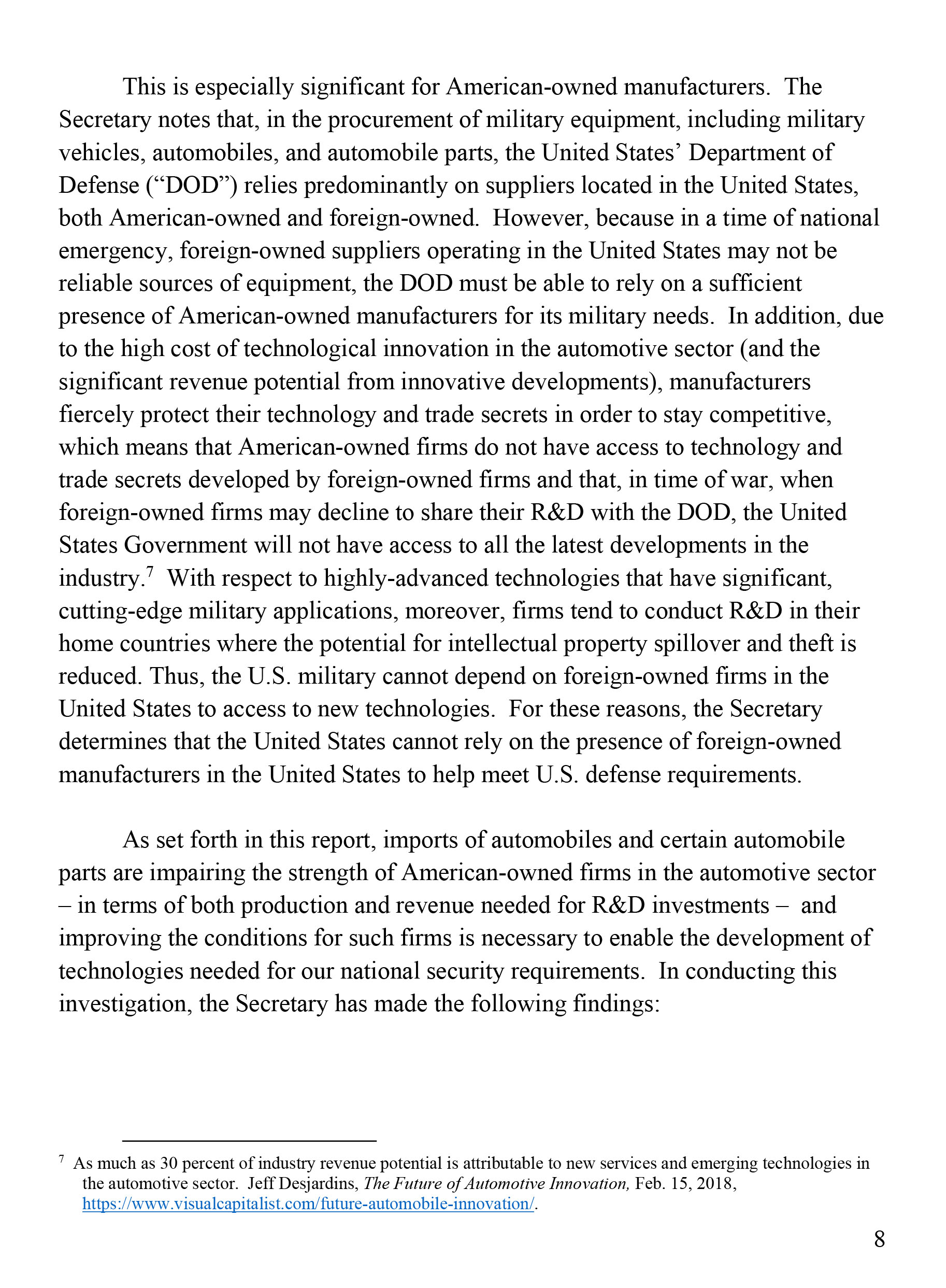 Trump’s Confidential Report On Foreign Car Threat Released By U.S., Read It In Full Here