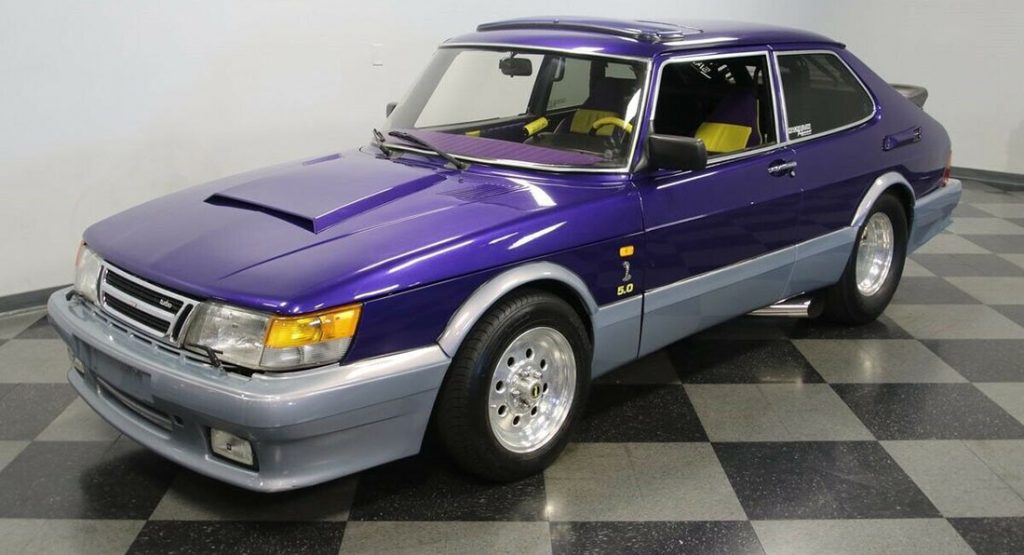  Hit The Drag Strip With This Supercharged V8-Powered Saab 900