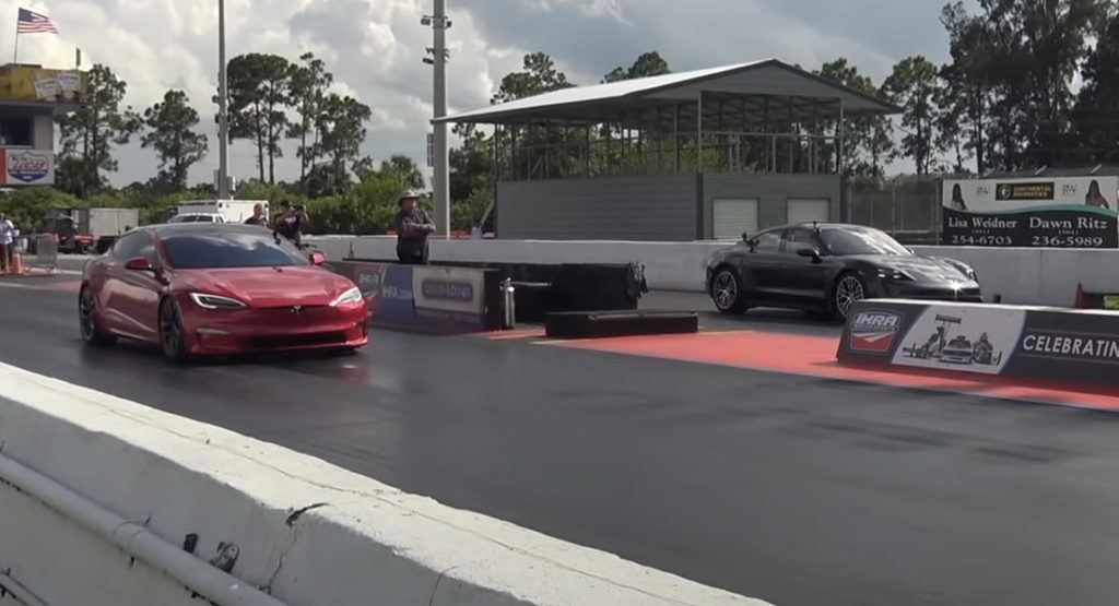  This Is How Much Quicker The Tesla Model S Plaid Is Than The Porsche Taycan Turbo S
